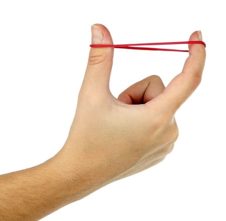 muscle are elastic and should stretch like a rubber band