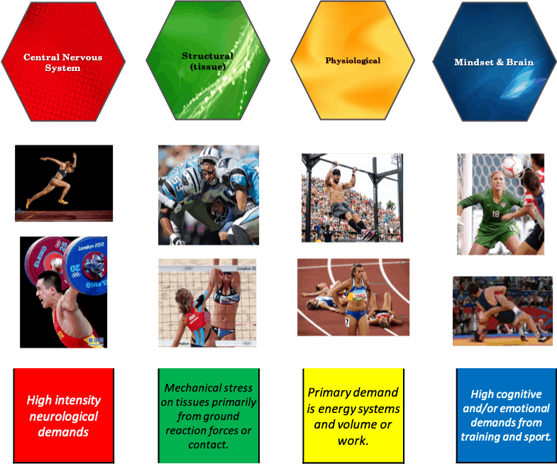 differnt types of sports recovery and stress
